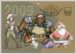 Дед Мороз, календари, изображения для новогодних календарей. Часть 3. - Вариант изображения для настенного календаря 2009.